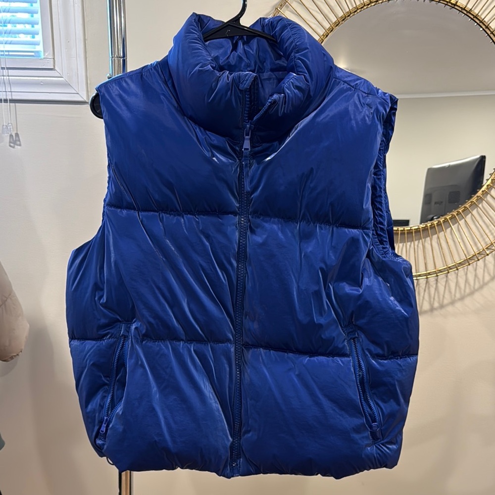 Shiny Blue Puffer Vest